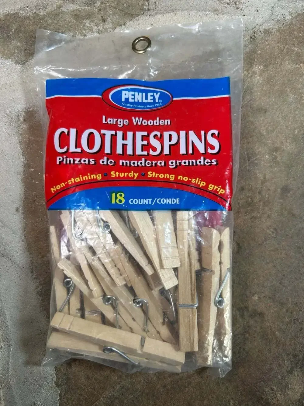 Penley Large Wooden Clothespins 18 count